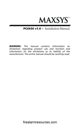 DSC PC4936 Instruction Manual