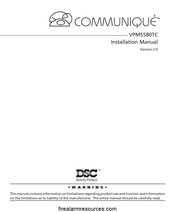 DSC Communique VPM5580TC Installation Manual
