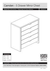 Argos Camden 239/9472 Assembly Instructions Manual