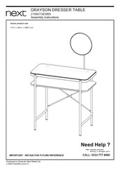Next GRAYSON 218997 Assembly Instructions Manual