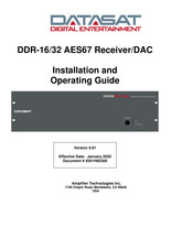 Datasat DDR-32 AES67 Installation And Operating Manual