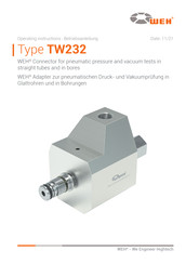 Weh TW232 Operating Instructions Manual