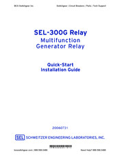 Sel SEL-300G Quick Start Installation Manual