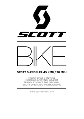 Scott S-PEDELEC 45 KMH/28 MPH Operating Instructions Manual
