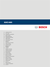 Bosch GVCI-MX Operating	 Instruction