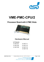 ESD VME-PMC-CPU/2 Hardware Manual