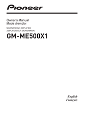 Pioneer GM-ME500X1 Owner's Manual