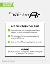 Idatalink maestroRr K200 Install Manual