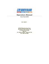 DryAIR 2250 Operator's Manual