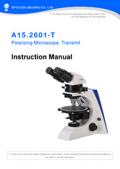 OPTO-EDU A15.2601-T Instruction Manual