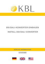 KBL SI00088 Service Information