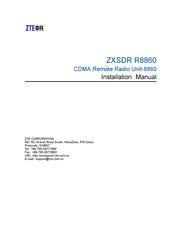 Zte ZXSDR R8860 Installation Manual