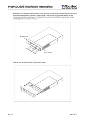 Bustec ProDAQ 3202 Installation Instructions Manual