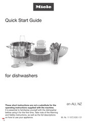 Miele 11 872 630 / 01 Quick Start Manual
