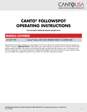 CANTO USA Astro 250 Operating Instructions Manual