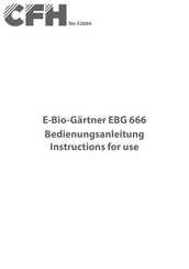 CFH EBG 666 Instructions For Use Manual