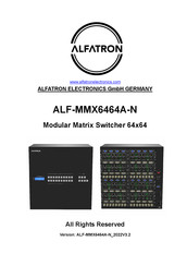 ALFAtron ALF-MMX6464A-N Manual