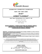 Kremlin-Rexson AIRMIX FLOWMAX 16-120 F Manual