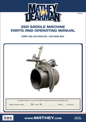 Mathey Dearman 2SA Parts And Operating Manual