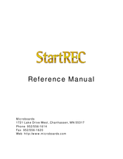 MicroBoards Technology StartREC Reference Manual