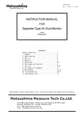 Matsushima PFM-AD12S Instruction Manual