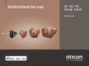 oticon IIc Instructions For Use Manual