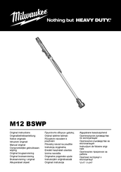 Milwaukee M12 BSWP Original Instructions Manual