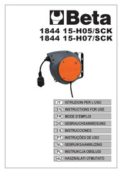 Beta 1844 15-H05/SCK Instructions For Use Manual