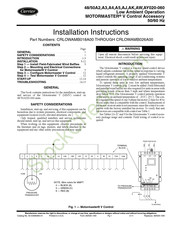 Carrier MOTORMASTER CRLOWAMB025A00 Installation Instructions Manual