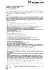 Heitronic DL7002 Installation And Operating Instructions Manual