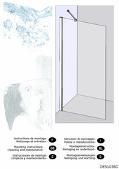Kinedo DES1036D Mounting Instructions