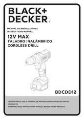 Black & Decker BDCDD12PK Instruction Manual