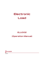 ZAHNER EL1002 Operation Manual