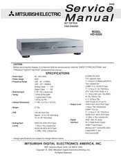 Mitsubishi Electric HD-6000 Service Manual