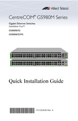 Allied Telesis CentreCOM GS980M/52 Quick Installation Manual