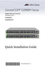 Allied Telesis CentreCOM GS980M/52PS Quick Installation Manual