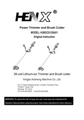 HENX H36DCG120A01 Original Instruction