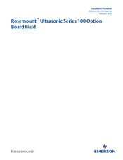 Emerson Rosemount Ultrasonic 100 Series Manual