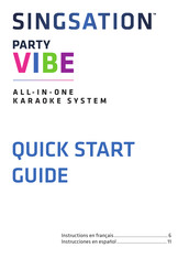 Singsation Party Vibe Quick Start Manual