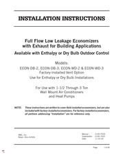BMC ECON-WD-3 Installation Instructions Manual