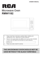 RCA RMW1182 Owner's Manual