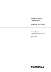HEIDELBERG HRC Installation Instructions Manual