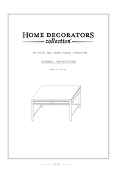 Home Decorators Collection BF-24661 Assembly Instructions Manual