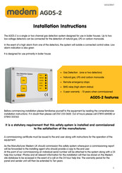 Medem AGDS-2 Installation Instructions Manual