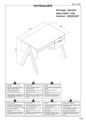VERTBAUDET 70501 1109 Assembly Instructions Manual