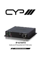CYP IP-A750TX Operation Manual