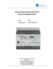 BFI Automation 5012 Original Operating Instructions