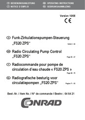 Conrad FS20 ZPS Operating Instructions Manual