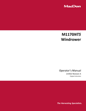 MacDon M1170 Operator's Manual