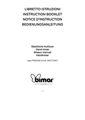 Bimar PMS200 Instruction Booklet